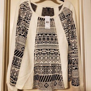 NWT Hanna Black and White blouse